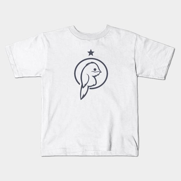 Urutau, cute and weird bird. Stylized art for Potoo lovers Kids T-Shirt by croquis design